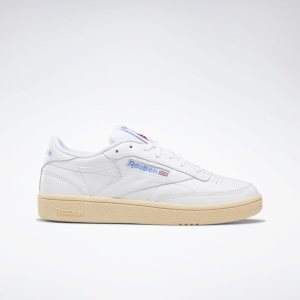 Reebok Club C 85 Turnschuhe Damen - Weiß/Blau/Rot - DE 873-FZN